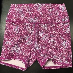 All in Motion Women's Purple Patterned Bike Shorts